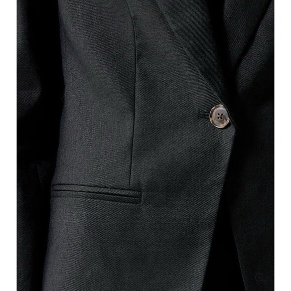 J.CREW Alexandra Blazer in Stretch Linen Blend Size 6 Black NEW Classic CI487 - Picture 3 of 15